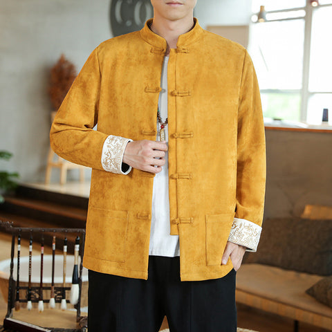 Men's Buddha Style Chinese Jacket Retro Style Hanfu