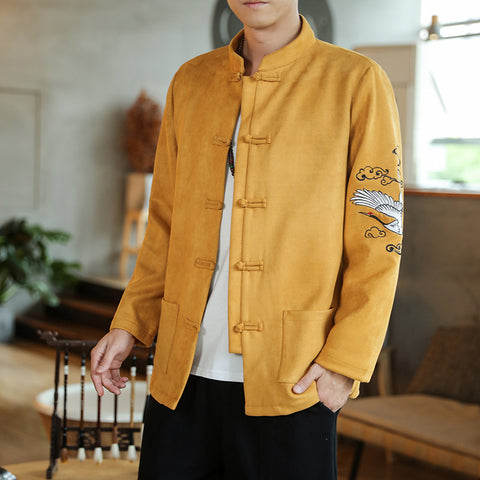 Men's Buddha Style Chinese Jacket Retro Style Hanfu