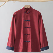 Chinese Style Coat Hanfu Lay Buddhist Clothes Kung Fu Shirt