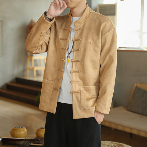 Men's Buddha Style Chinese Jacket Retro Style Hanfu