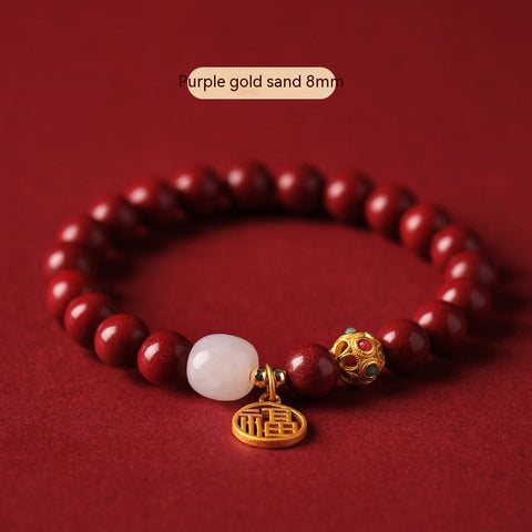 Raw Ore Cinnabar Bracelet Natural For Women