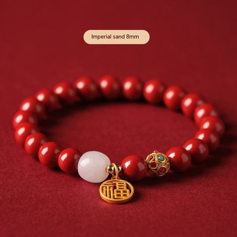 Raw Ore Cinnabar Bracelet Natural For Women