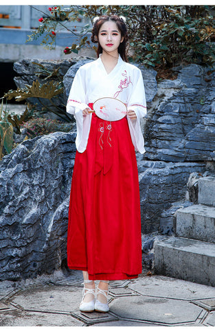 Hanfu Element Chinese Style Summer And Autumn Suit Women's Costume