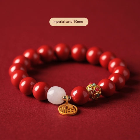 Raw Ore Cinnabar Bracelet Natural For Women