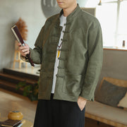 Men's Buddha Style Chinese Jacket Retro Style Hanfu