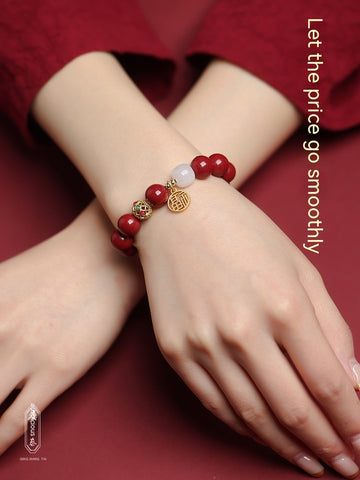 Raw Ore Cinnabar Bracelet Natural For Women