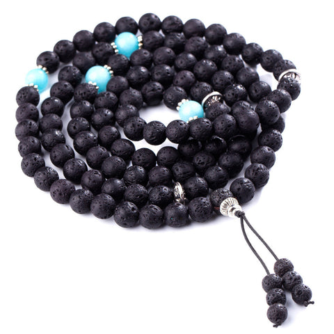 Fashion 8mm Volcanic Stone 108 MALA Bracelets